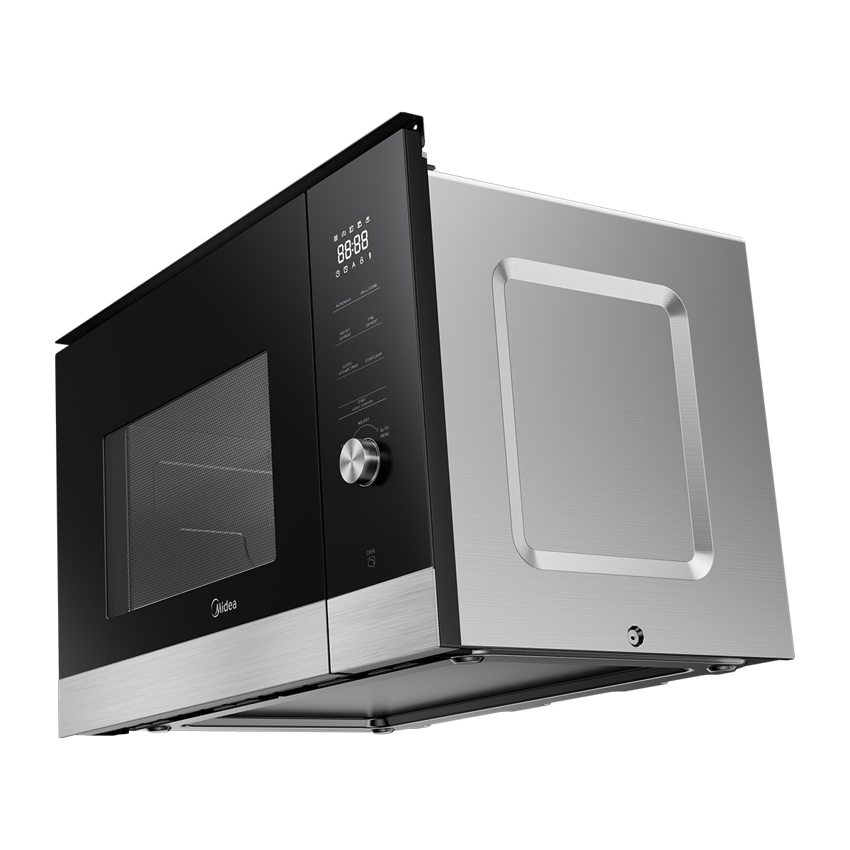 Micro-ondas com Grill Encastrável Midea MBMTG925E-X Inverter e de 25 Litros - Inox e Vidro Preto Vidro preto-10