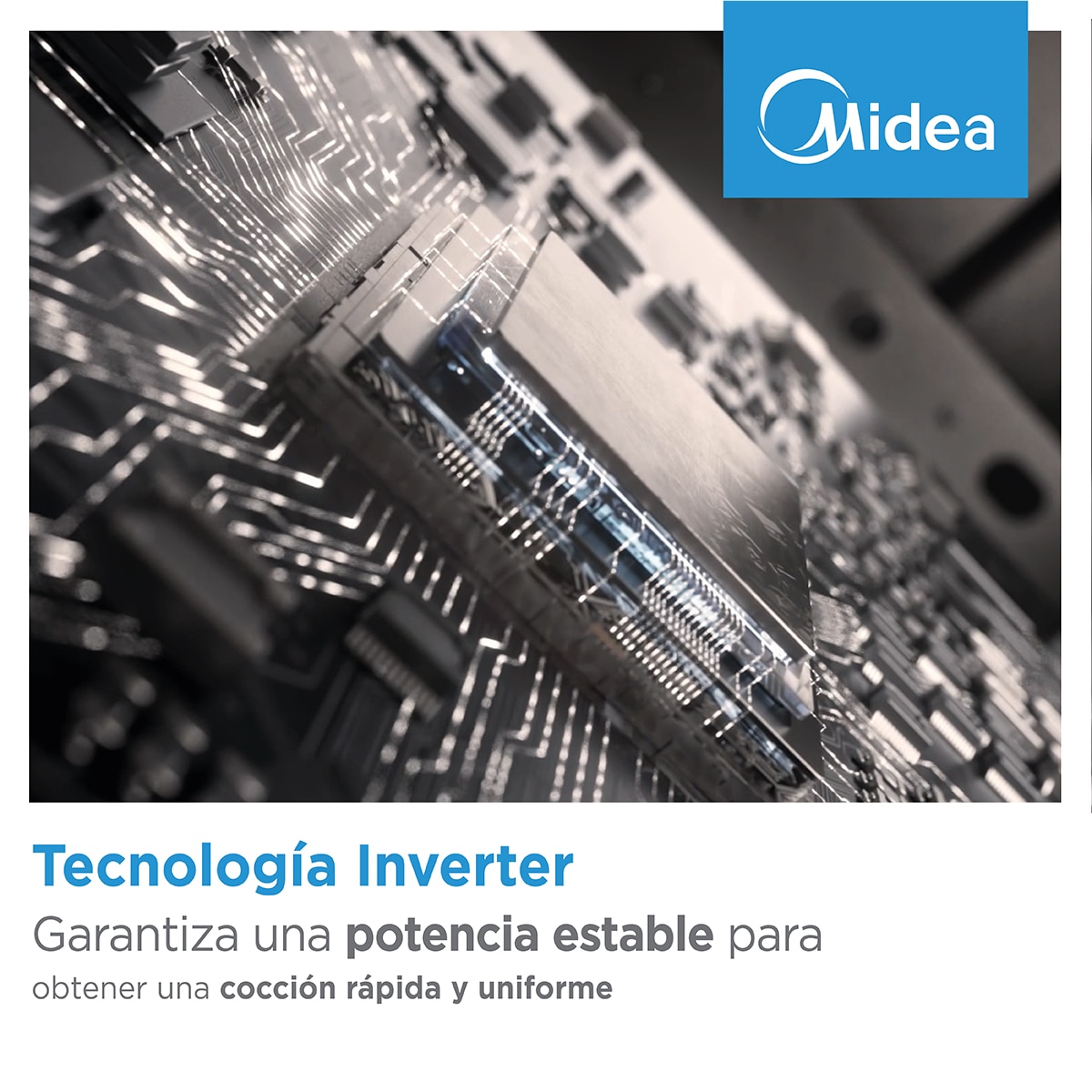 Micro-ondas com Grill Encastrável Midea MBMTG925E-X Inverter e de 25 Litros - Inox e Vidro Preto Branco-4