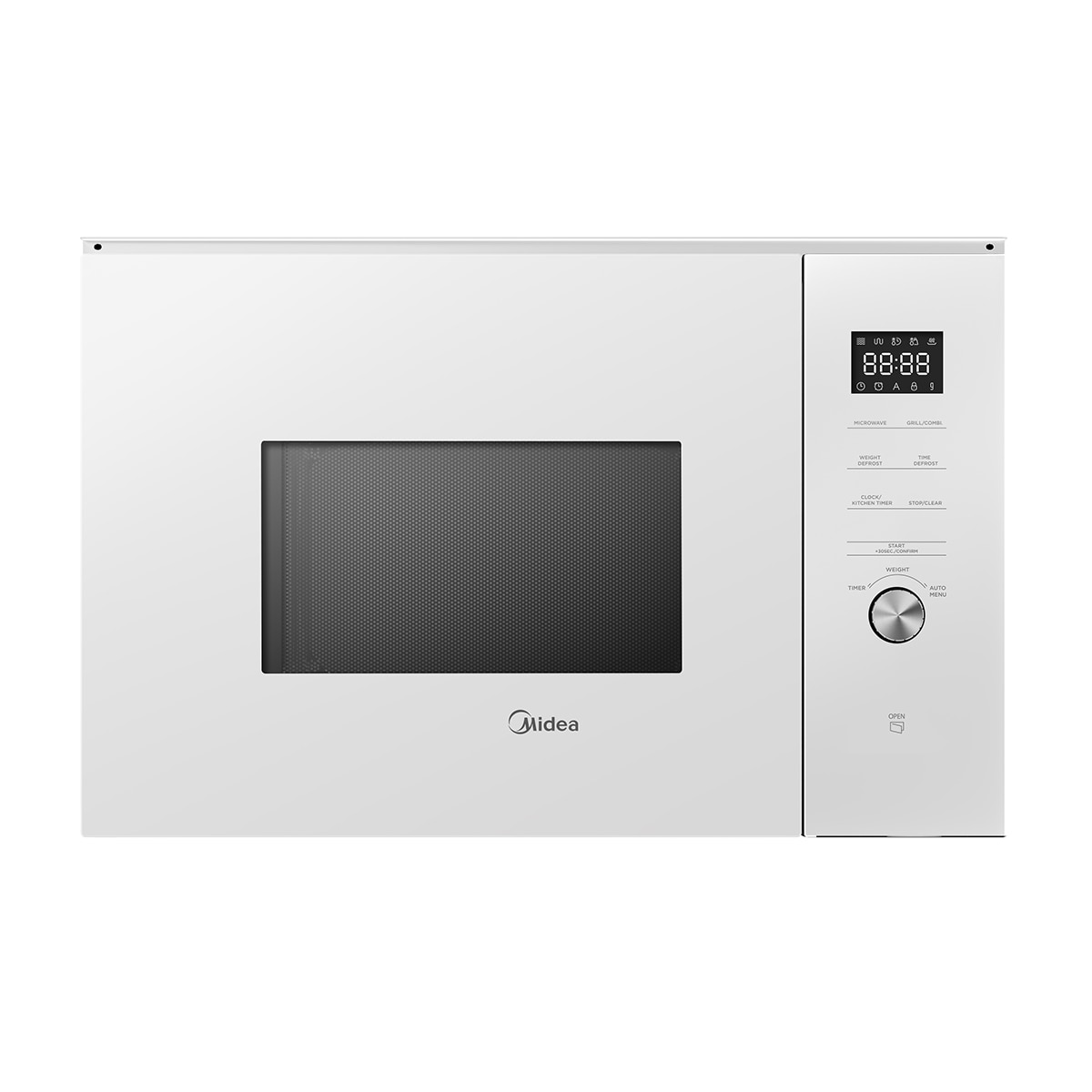 Micro-ondas com Grill Encastrável Midea MBMTG925E-X Inverter e de 25 Litros - Inox e Vidro Preto Branco-12