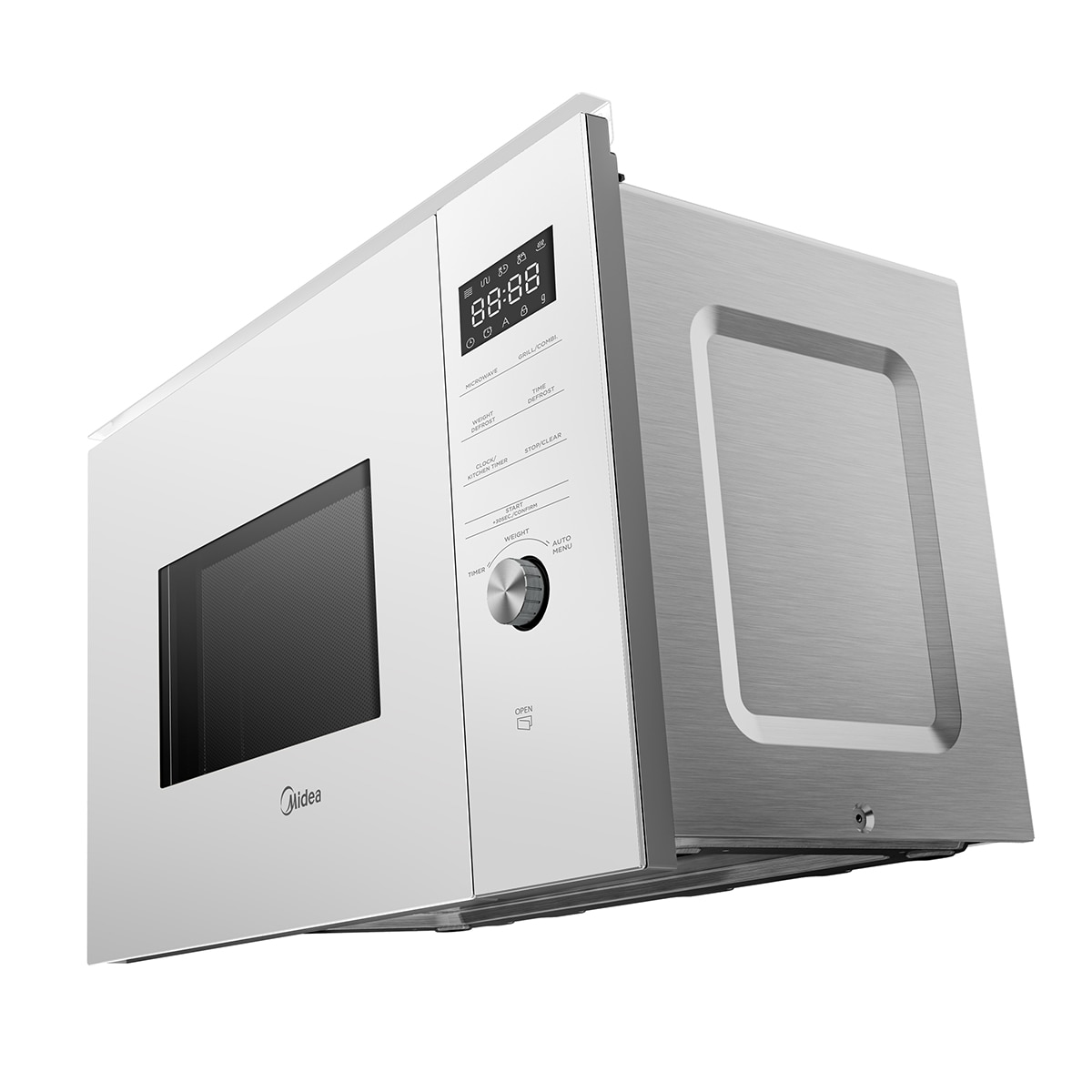 Micro-ondas com Grill Encastrável Midea MBMTG925E-X Inverter e de 25 Litros - Inox e Vidro Preto Branco-16