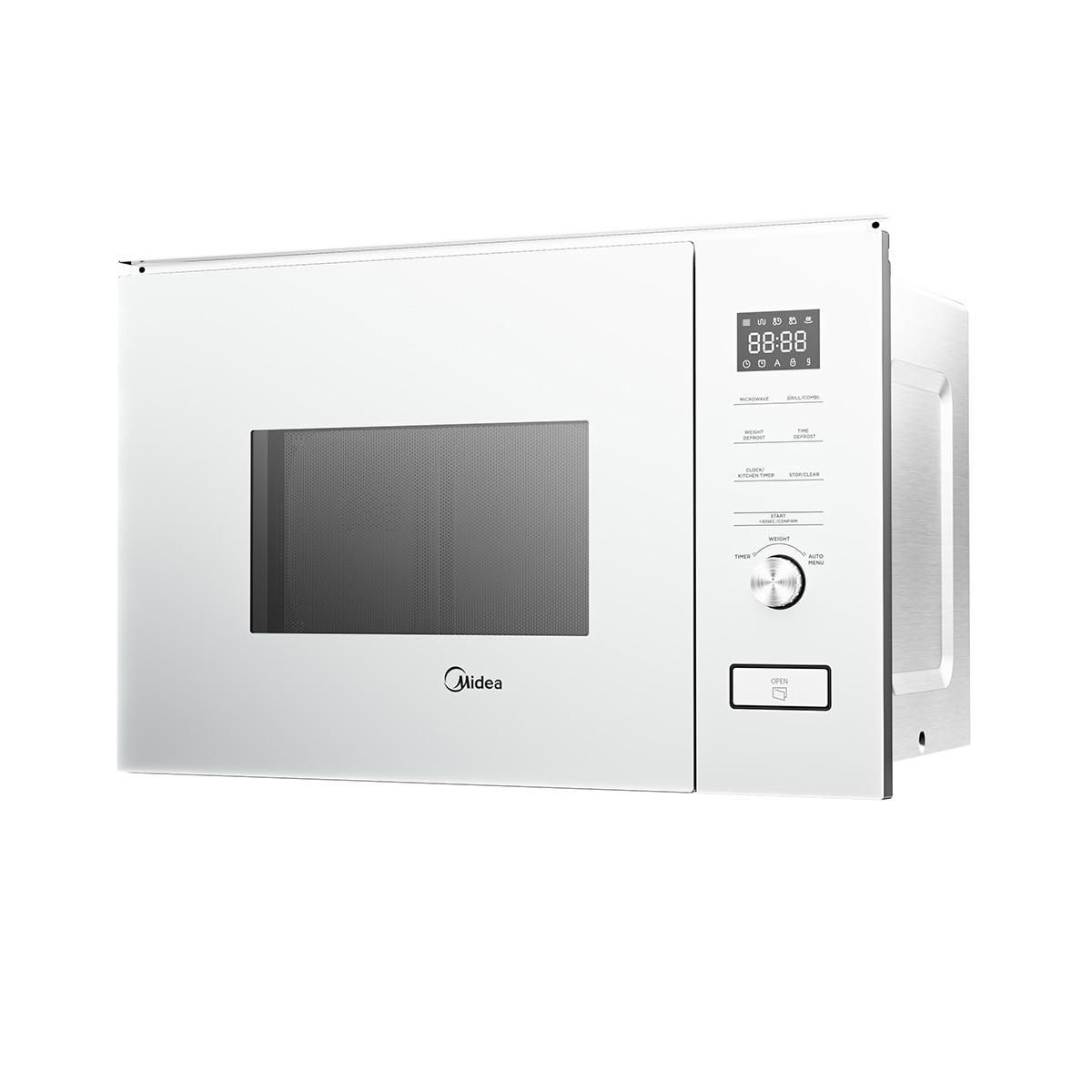 Micro-ondas com Grill Encastrável Midea MBMTG820H-X de 20 Litros - Inox e Vidro Preto Branco-11