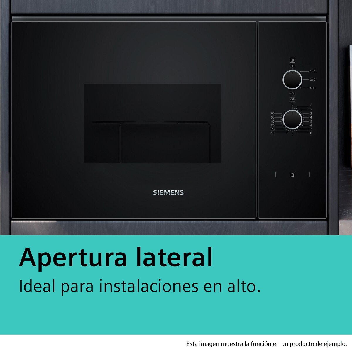 Micro-ondas Encastrável Siemens iQ300 BF520LMA1 de 800 W e de 20 Litros - Preto Preto-5