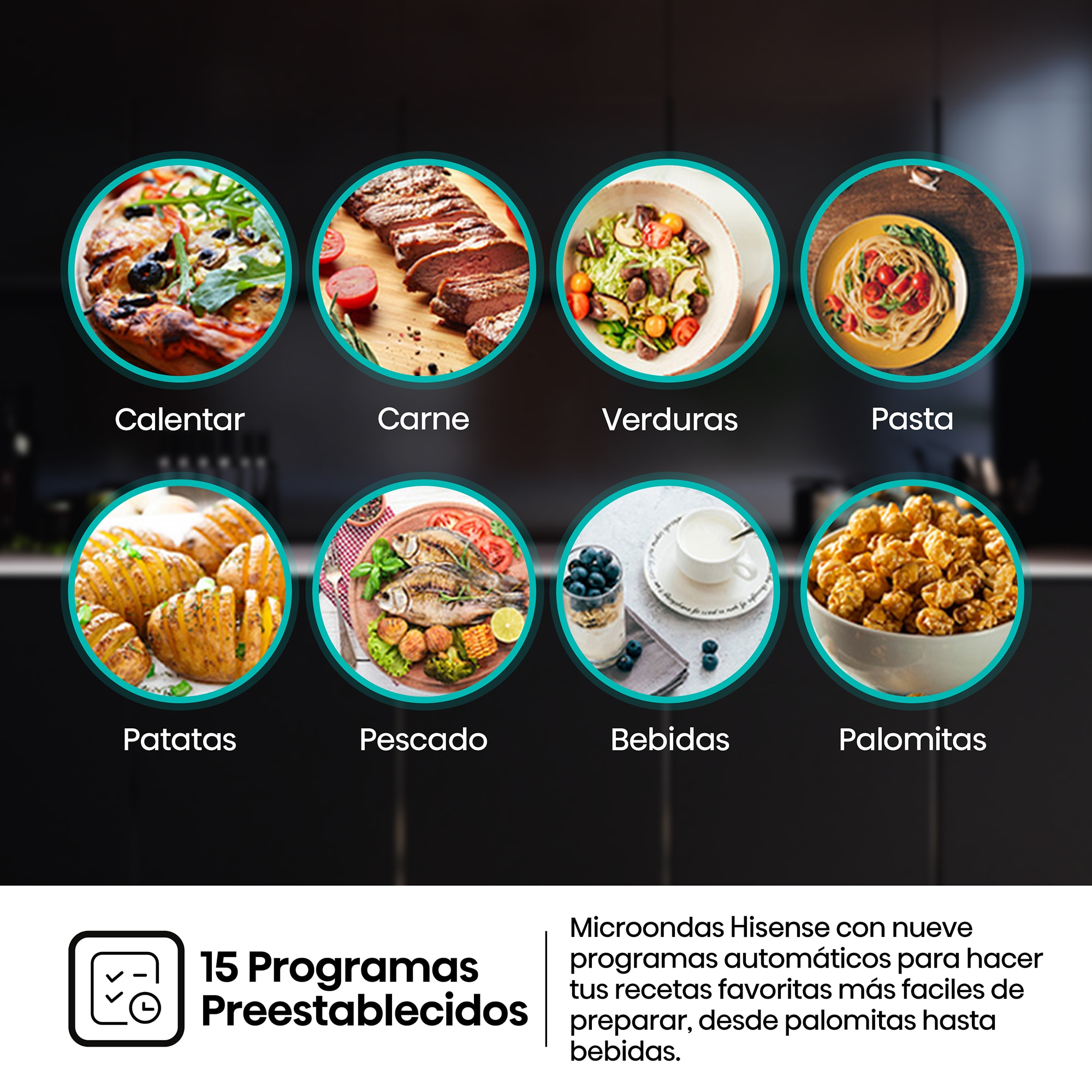 Microondas integrable Hisense 20 litros y grill - BIM320G41X - Inox Inox-6