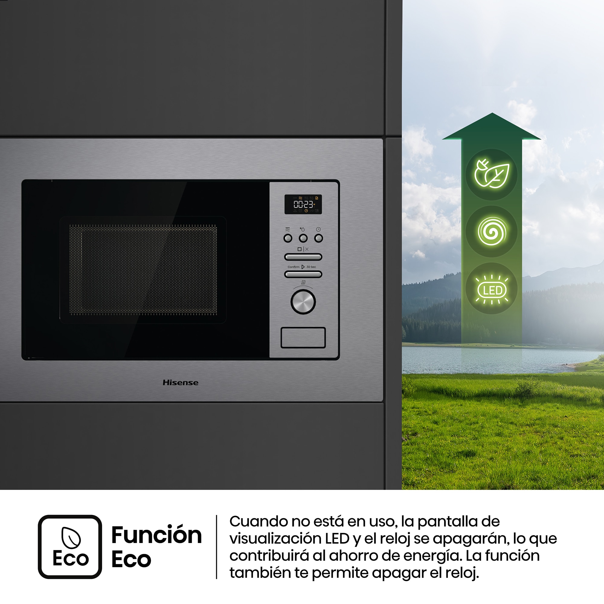Microondas integrable Hisense 20 litros y grill - BIM320G41X - Inox Inox-9
