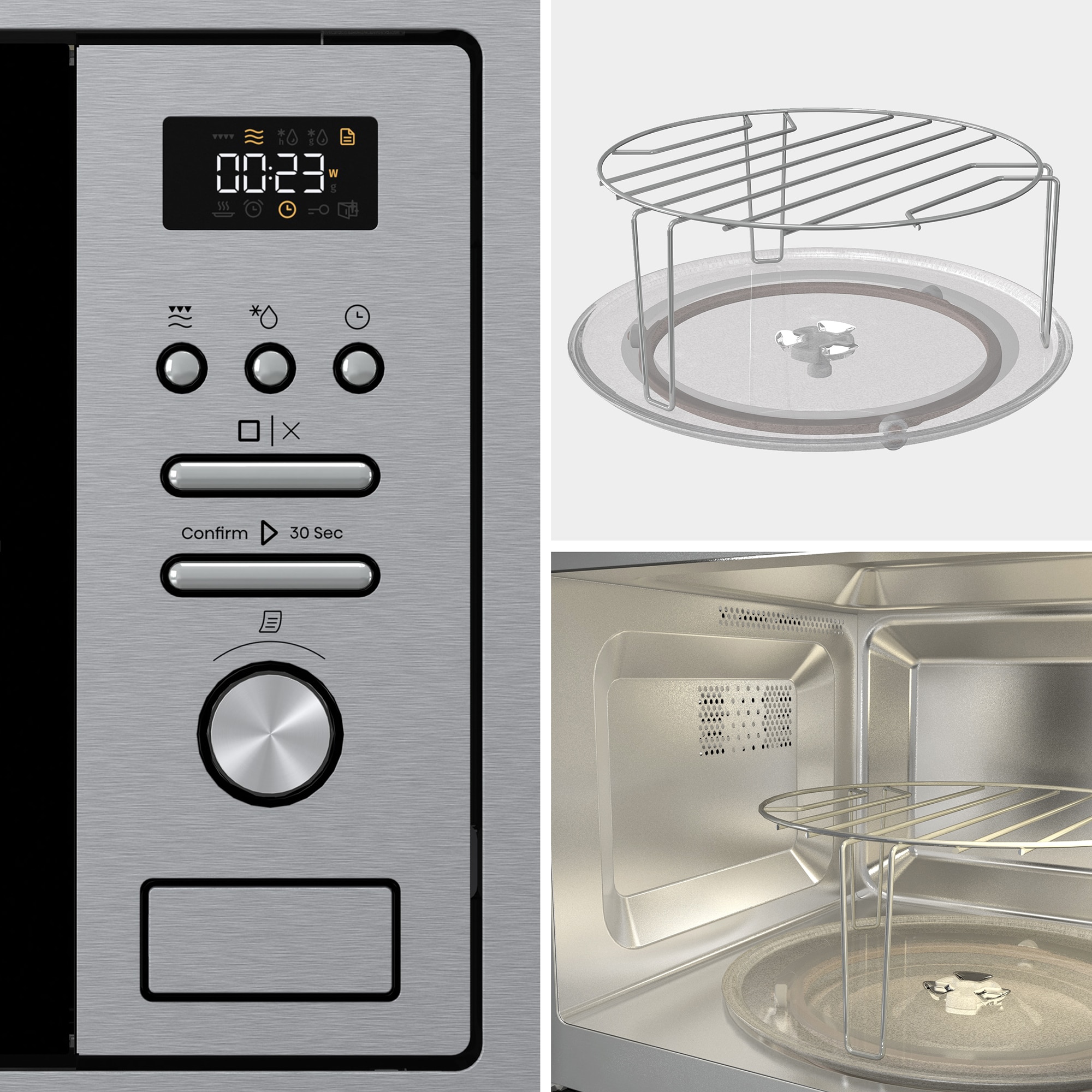 Microondas integrable Hisense 20 litros y grill - BIM320G41X - Inox Inox-11