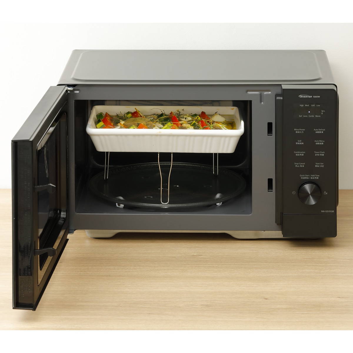 Microondas Panasonic 29 litros y grill - NN-GD35QBEPG 9
