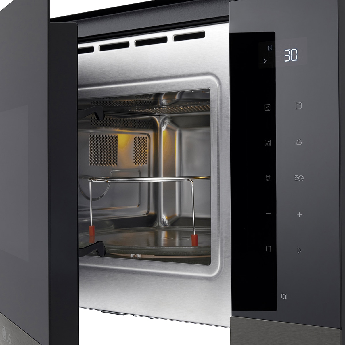 Microondas integrable LG de 25 litros y con grill - MG7Z2593 - Cristal negro Cristal negro-8