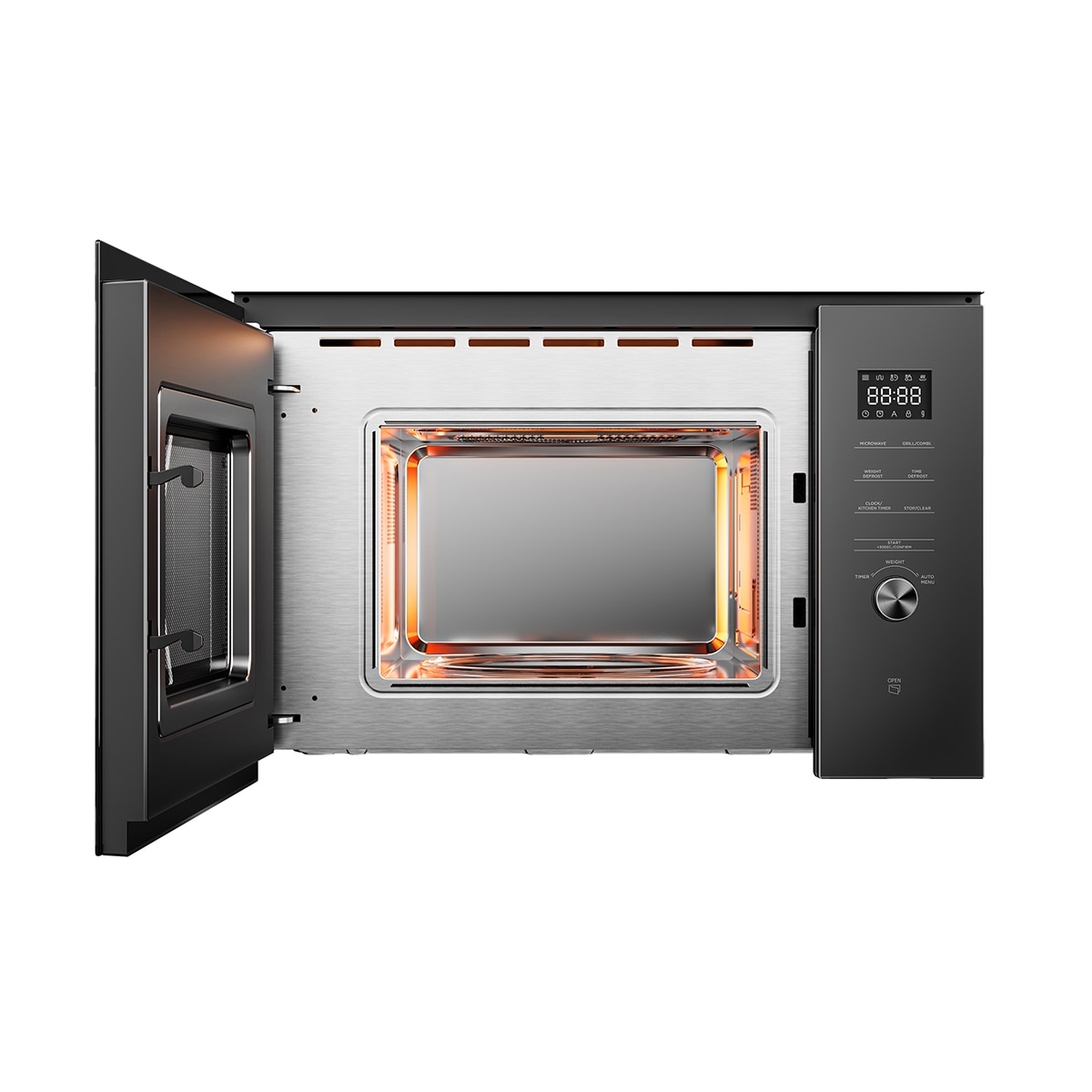 Micro-ondas com Grill Encastrável Midea MBMTG925H-BK com Digital Inverter e de 25 Litros - Preto Preto-13
