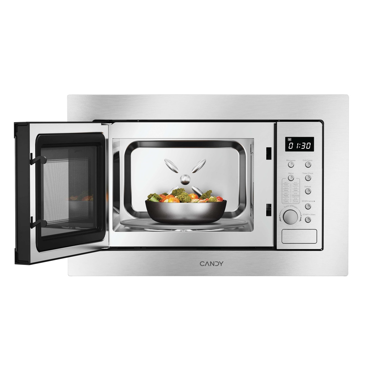 Microondas integrable Candy de 20 litros con grill - CA38F7N20XXW - Inox Inox-2