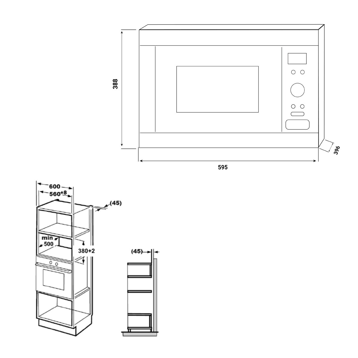 Micro-ondas Encastrável com Grill Fagor 3MWB-25BEGX Classic de 25 Litros 2