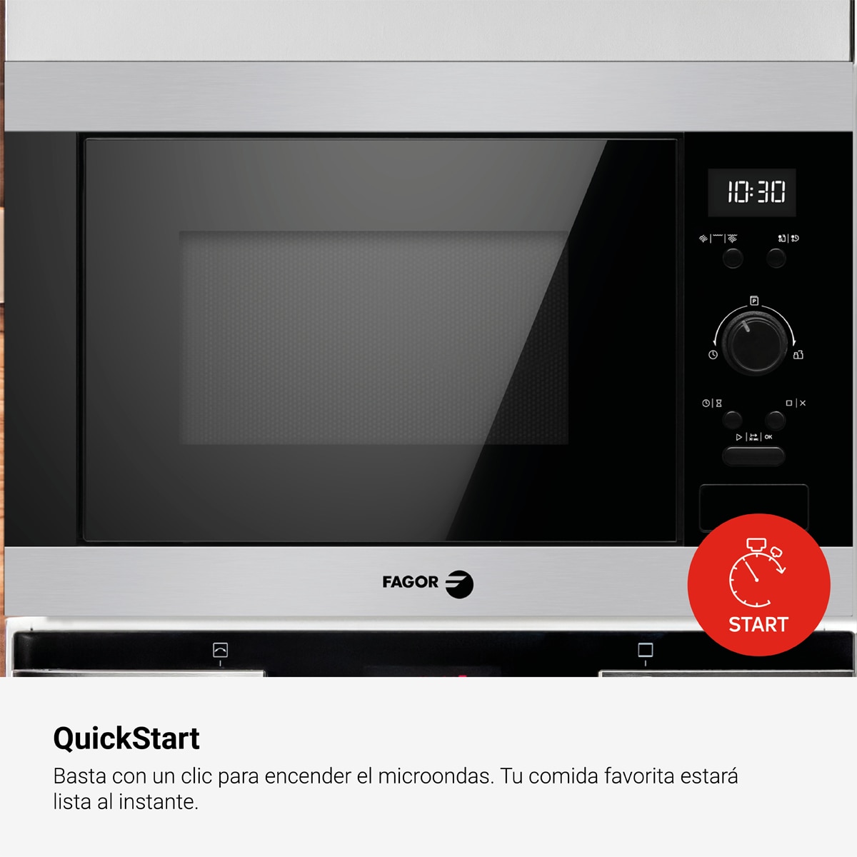 Micro-ondas com Grill Encastrável Fagor 4MWB-25BEGX de 25 Litros - Inox Inox-5