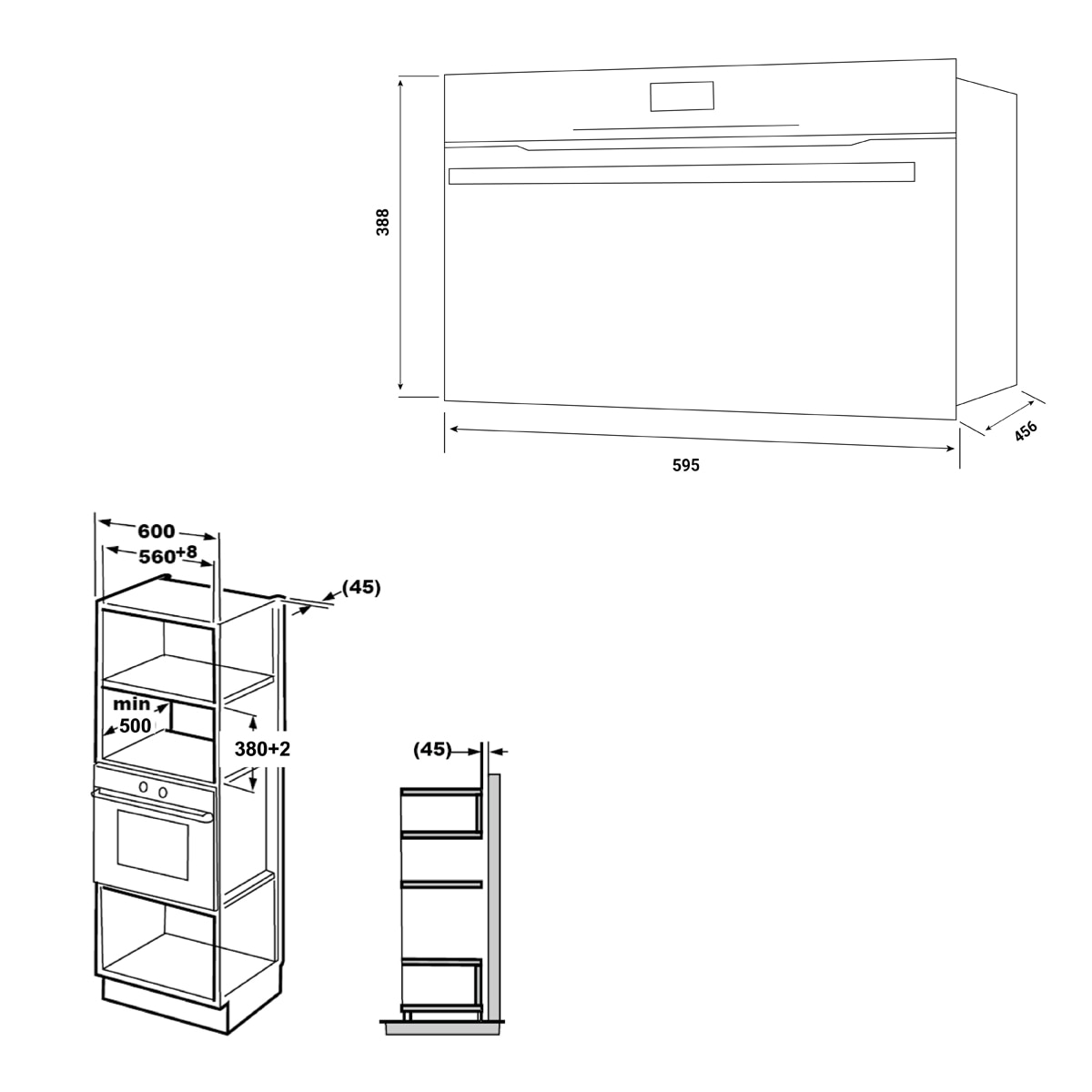 Micro-ondas com Gril Encastrável Fagor 4MWB-34MTCGN de 34 Litros - Inox 2