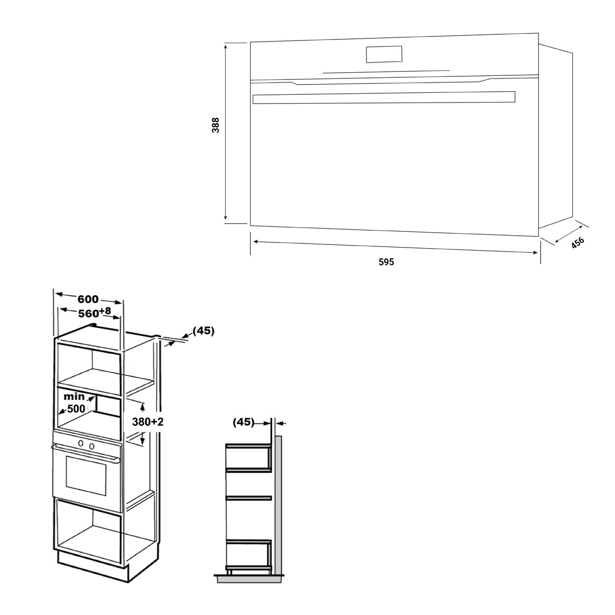 Micro-ondas com Gril Encastrável Fagor 4MWB-34MTCGN de 34 Litros - Inox 2