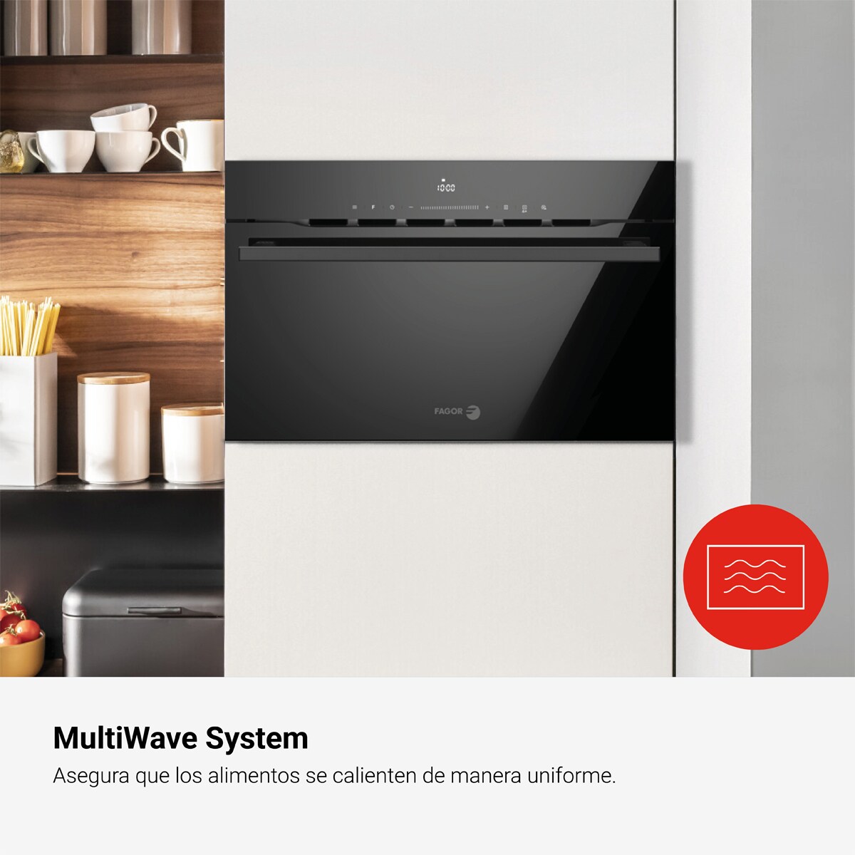 Micro-ondas com Gril Encastrável Fagor 4MWB-34MTCGN de 34 Litros - Inox 4