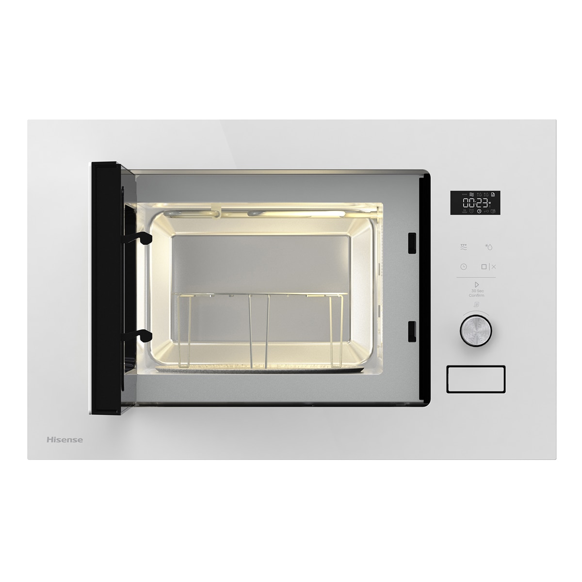 Microondas integrable Hisense 20 litros y grill - BIM320G52WG - Cristal blanco Cristal blanco-16