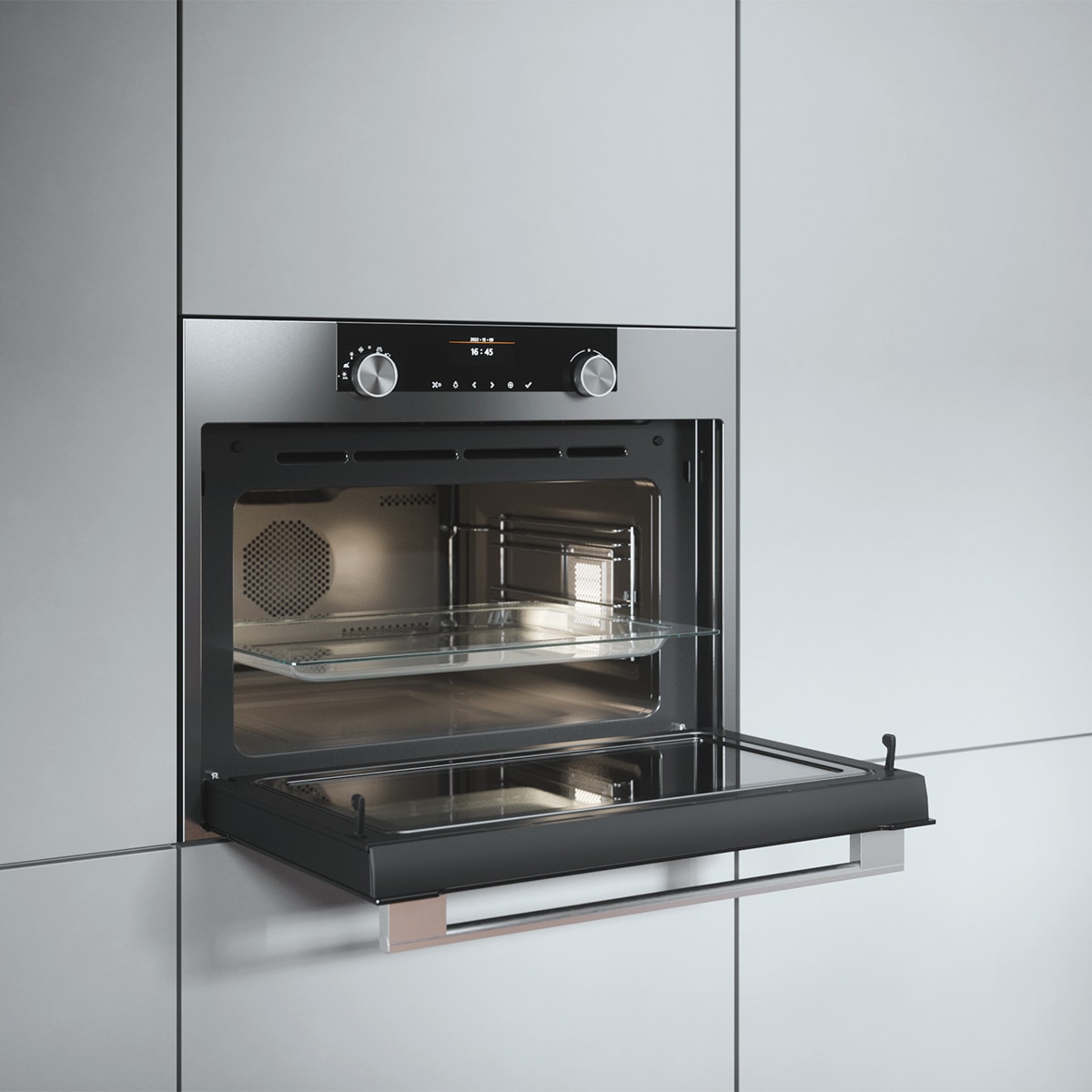 Horno microondas Asko con capacidad de 50 litros - OM8464S Acero Inox-3