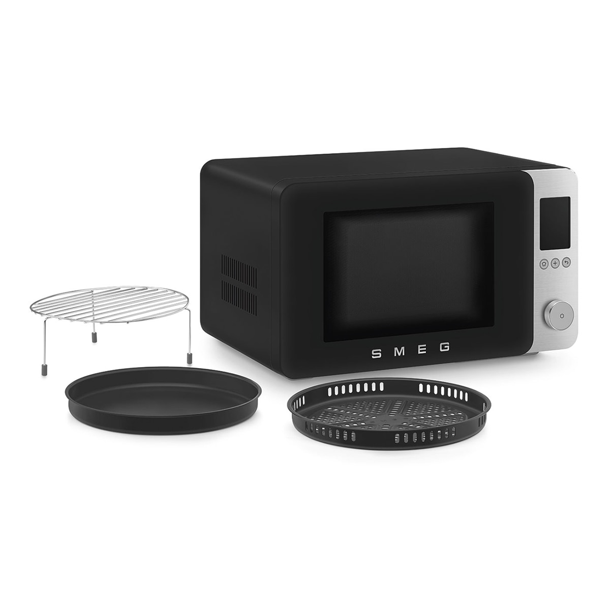 Microondas Smeg 27 litros, grill y 9 funciones negro mate - MOC02BLMEU Negro mate-10