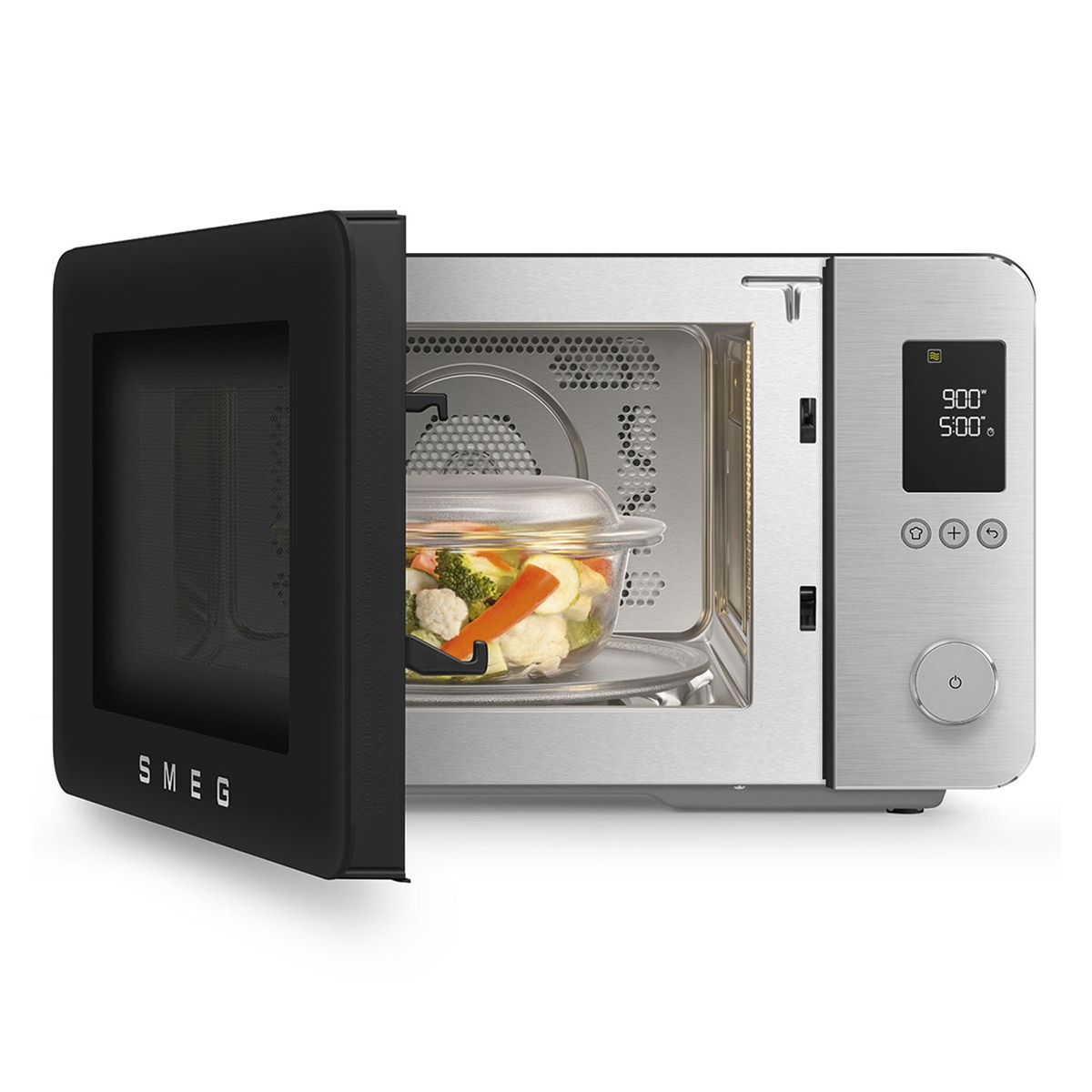 Microondas Smeg 27 litros, grill y 9 funciones negro mate - MOC02BLMEU Negro mate-11