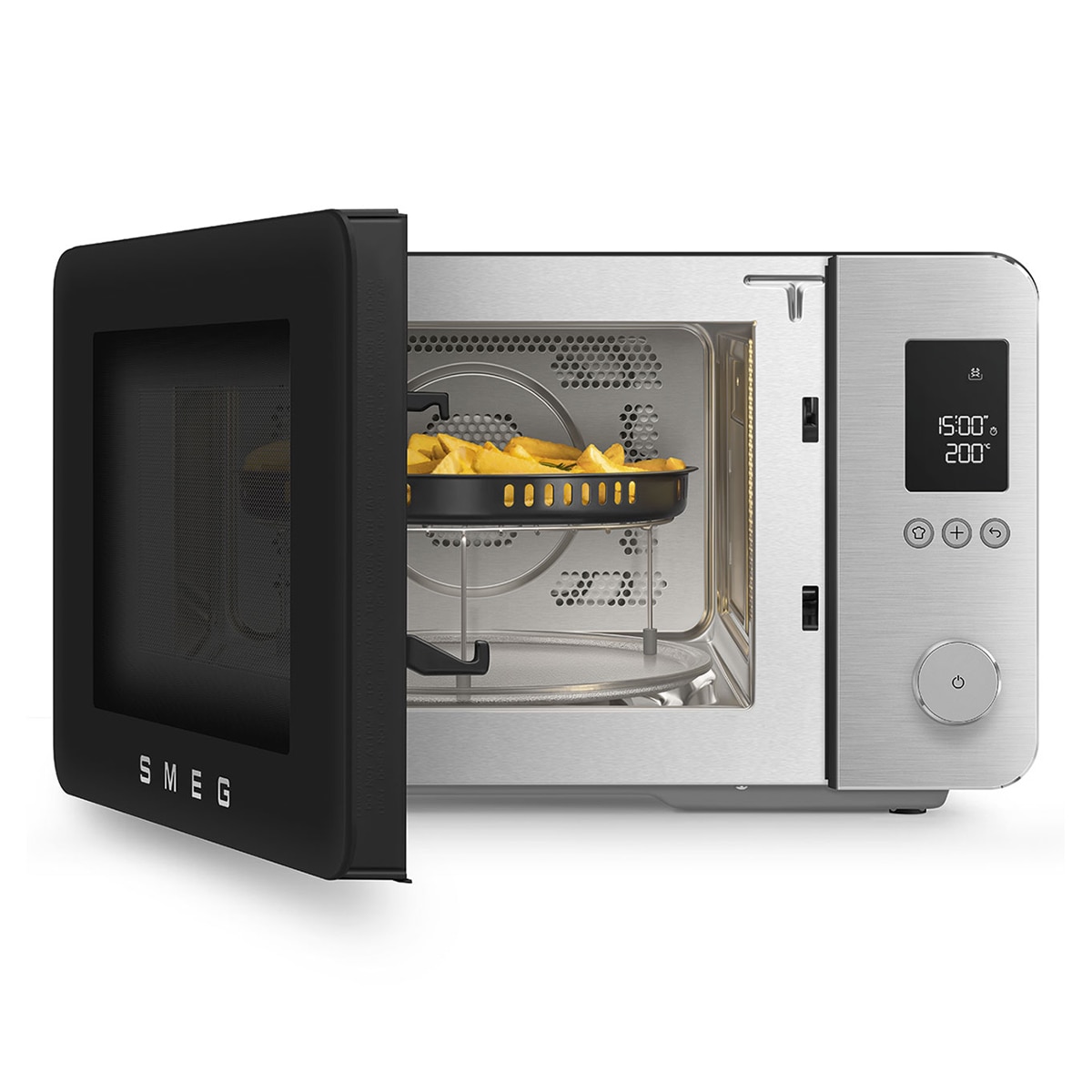 Microondas Smeg 27 litros, grill y 9 funciones negro mate - MOC02BLMEU Negro mate-12