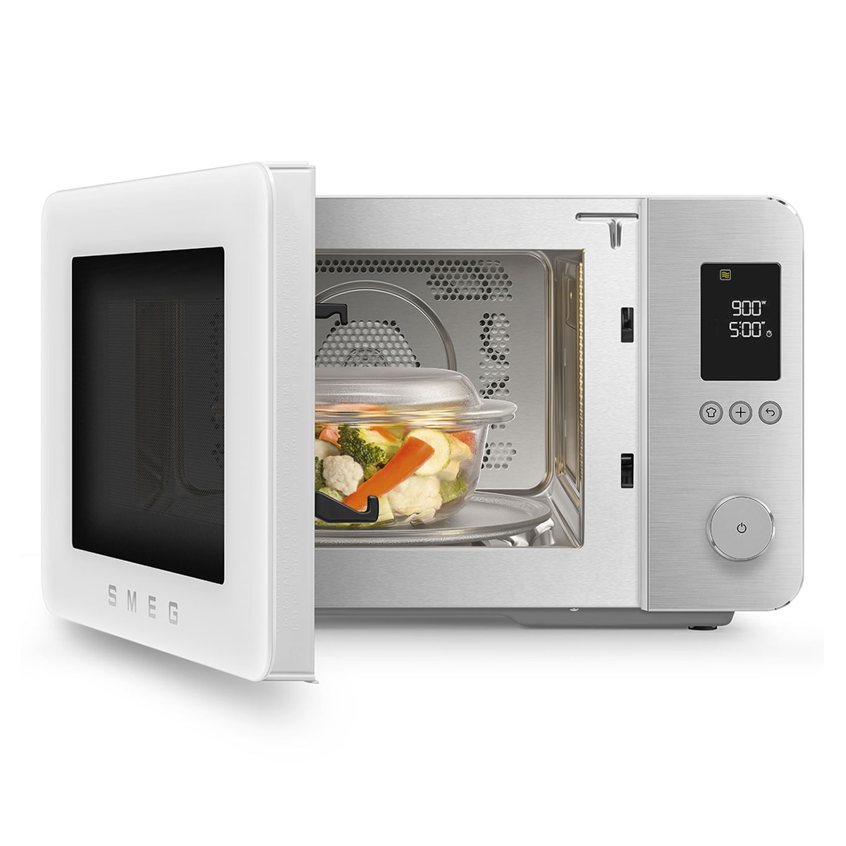 Microondas Smeg 27 litros, grill y 9 funciones blanco mate - MOC02WHMEU Blanco mate-11