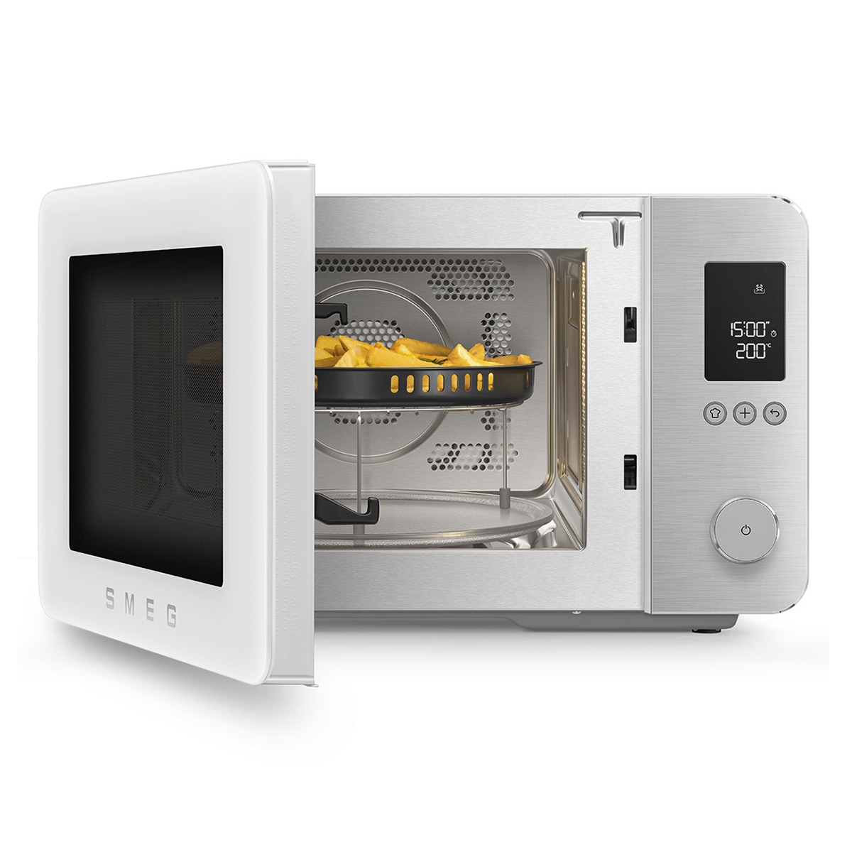 Microondas Smeg 27 litros, grill y 9 funciones blanco mate - MOC02WHMEU Blanco mate-12