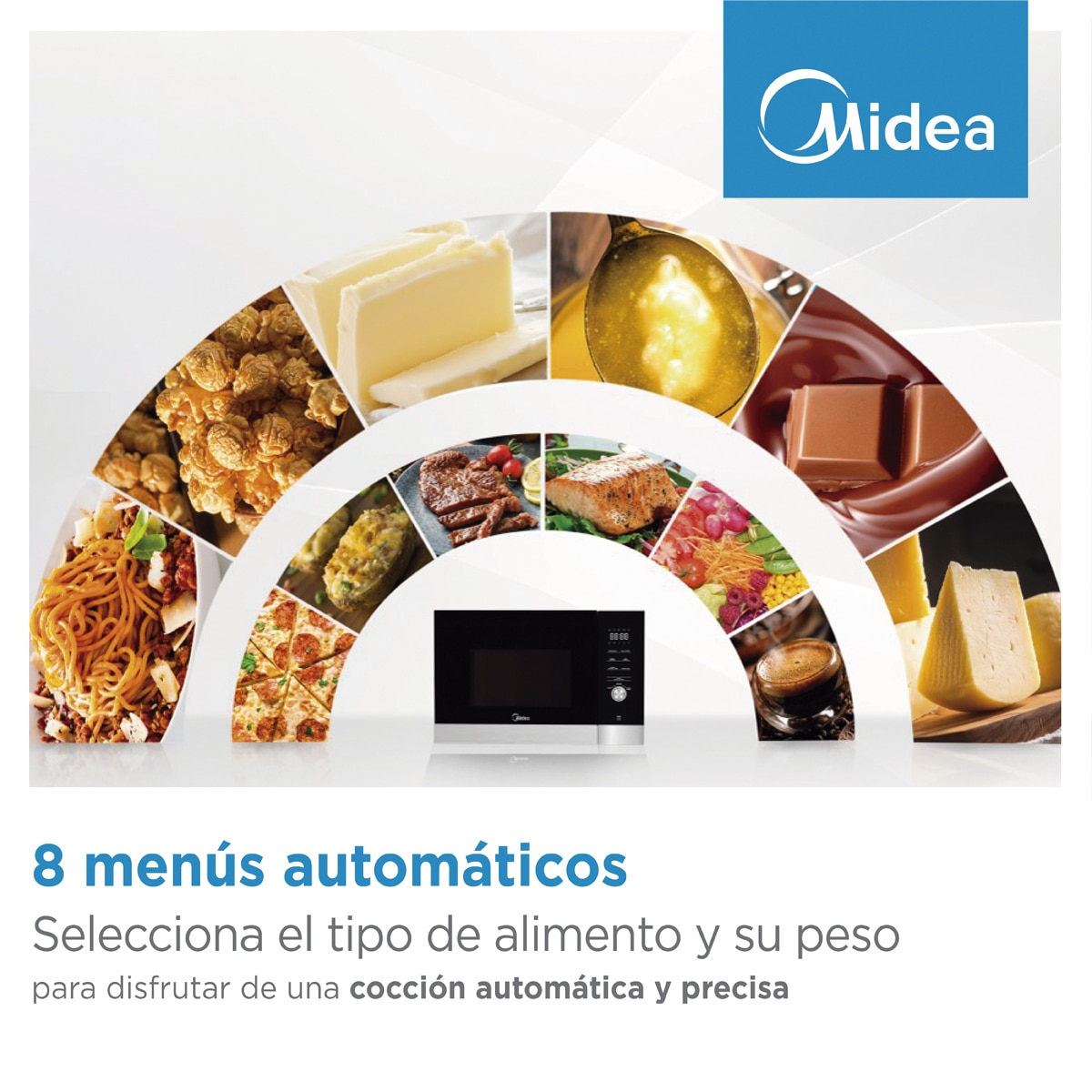 Micro-ondas com Grill Encastrável Midea MEG38KBL, 25 Litros e Tecnologia Inverter Preto-5