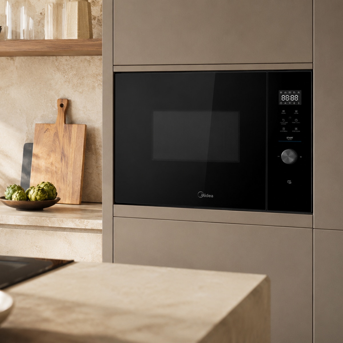 Micro-ondas com Grill Encastrável Midea MEG38KBL, 25 Litros e Tecnologia Inverter Preto-10