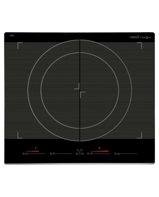 Imagen 0 de Placa inducción Cata 2 zonas dobles modulares determina una gigante de 40 cm - GIGA600BK