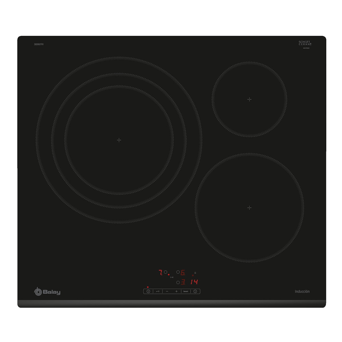 Imagen 0 de Placa inducción Balay zona gigante de 32 cm - 3EB967FR