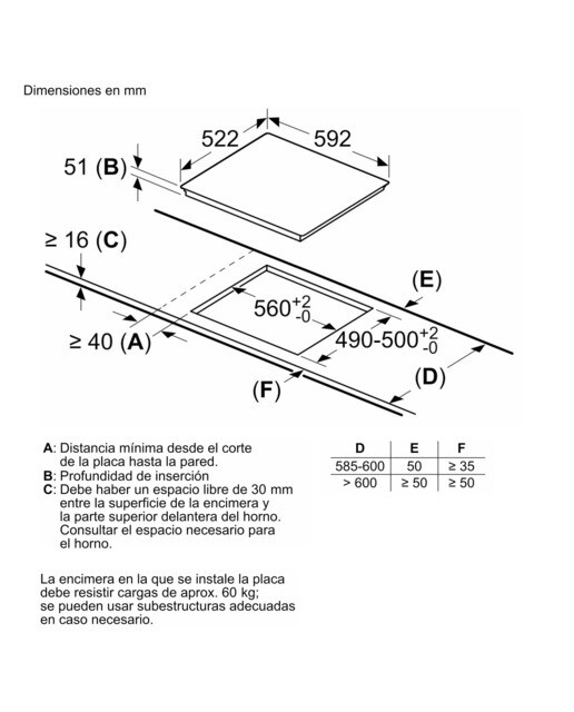 Placa de Indução Balay 3EB965LR de 3 Zonas e de 60 cm - Preto Preto-3