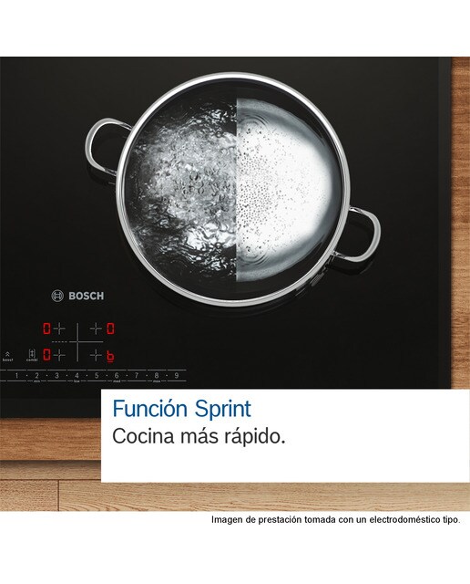 Placa inducción Bosch zonas dobles Flex MasterChef Serie 8- PXY875KW1E Negro-6