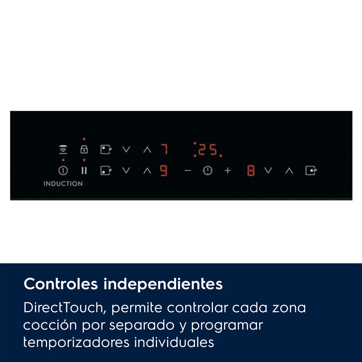 Placa inducción Electrolux 3 zonas de cocción - LIT60336 Negro-4