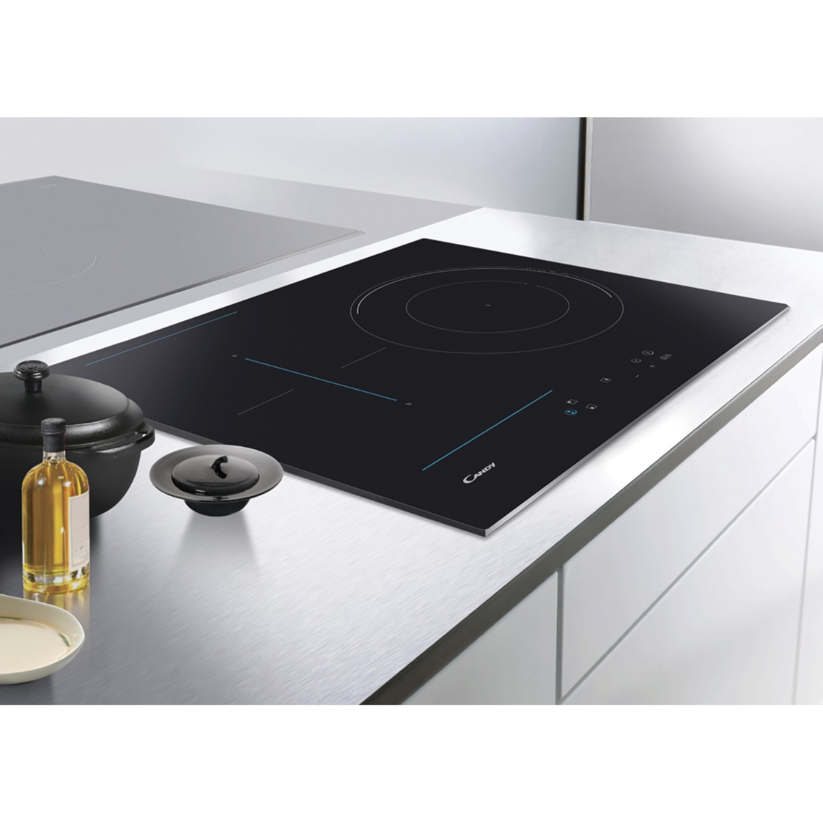 Placa inducción Candy Flex + zona paellero - CTP634B3 - Negro Negro-2
