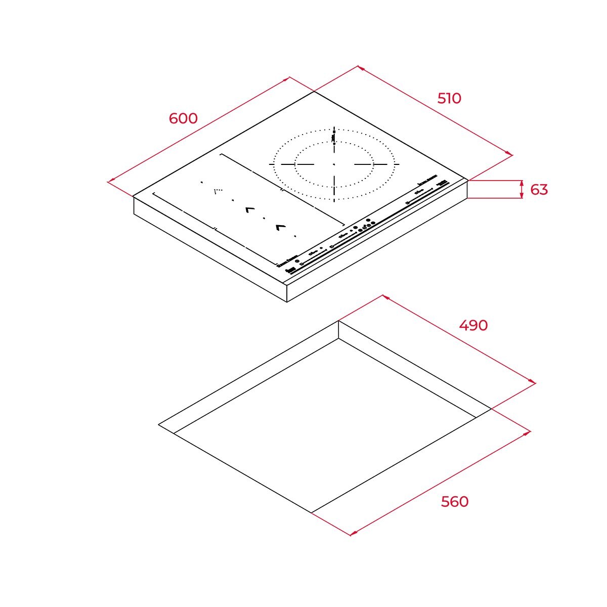 Placa inducción Teka Slide Cookking - IZS 65600 MSP Negro · El