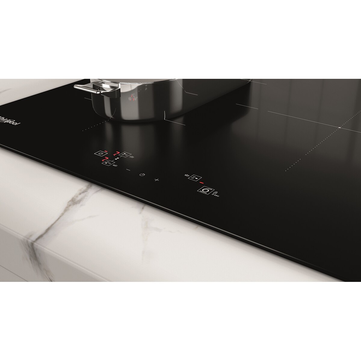 Placa inducción Whirlpool conexión Zone - WB Q4860 NE Negro-5