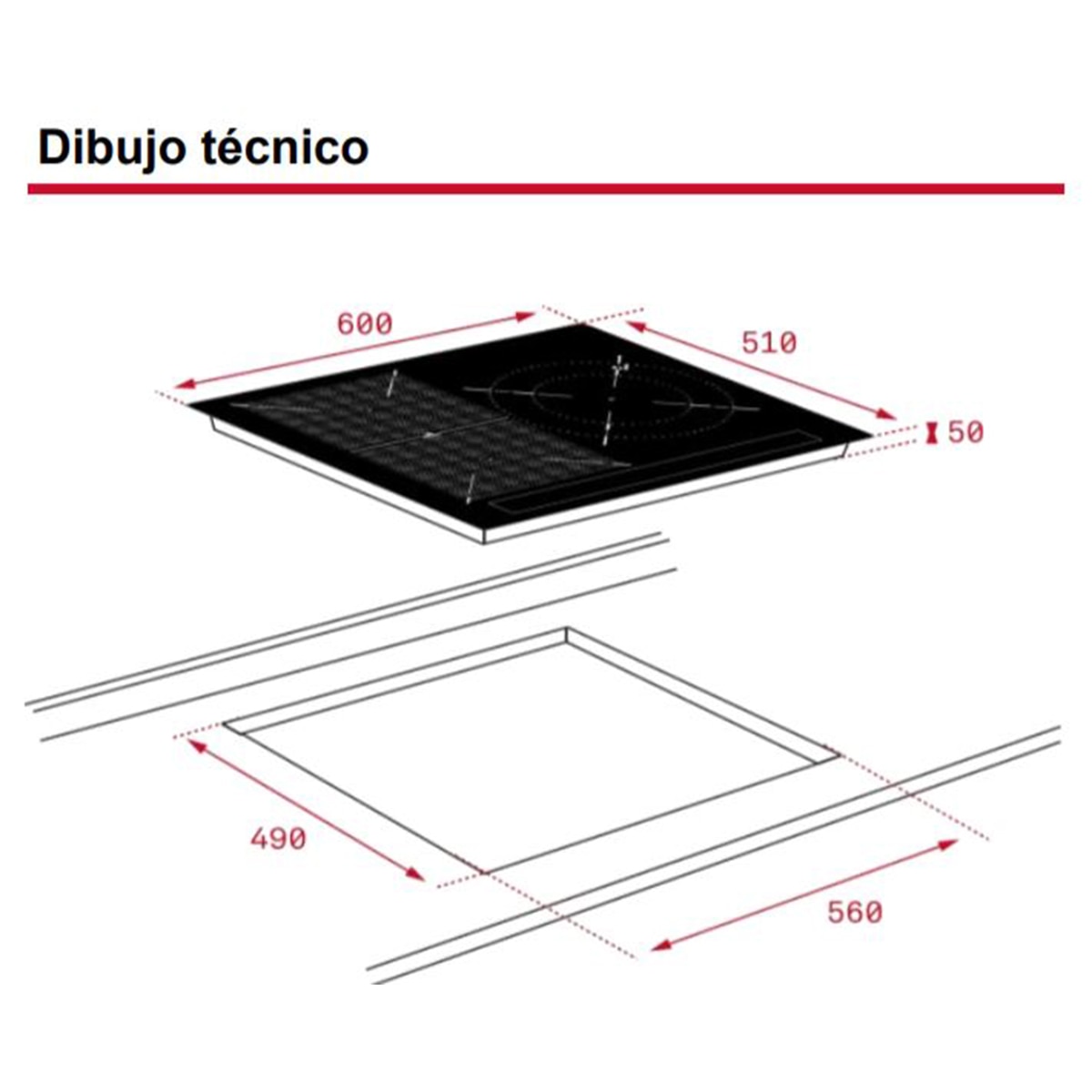 Placa inducción Teka zona Flex - IZF 65320 BKMSP - Negro Negro-2