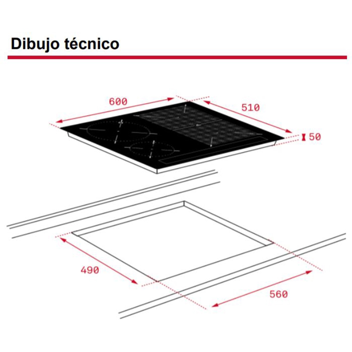 Placa de Indução Teka IZF 64440 BKMSP MultiSlider de 4 Zonas + 1 Zona Flex e de 60 cm - Vidro Preto Preto-2