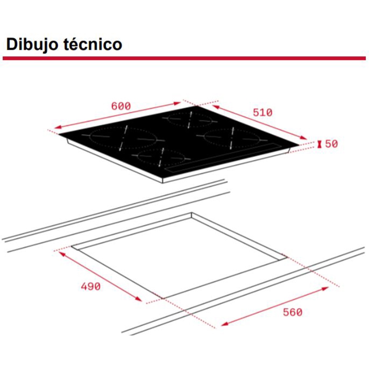 Placa de Indução Teka IZC 64010 BKMSS MultiSlider de 4 Zonas, Temporizador e de 60 cm - Preto Preto-2