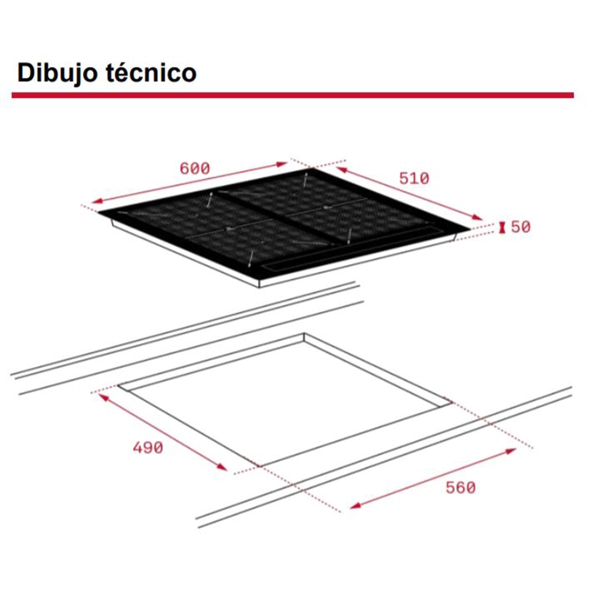 Placa inducción Teka zona Flex - IZF 64600 BKMSP Negro-2