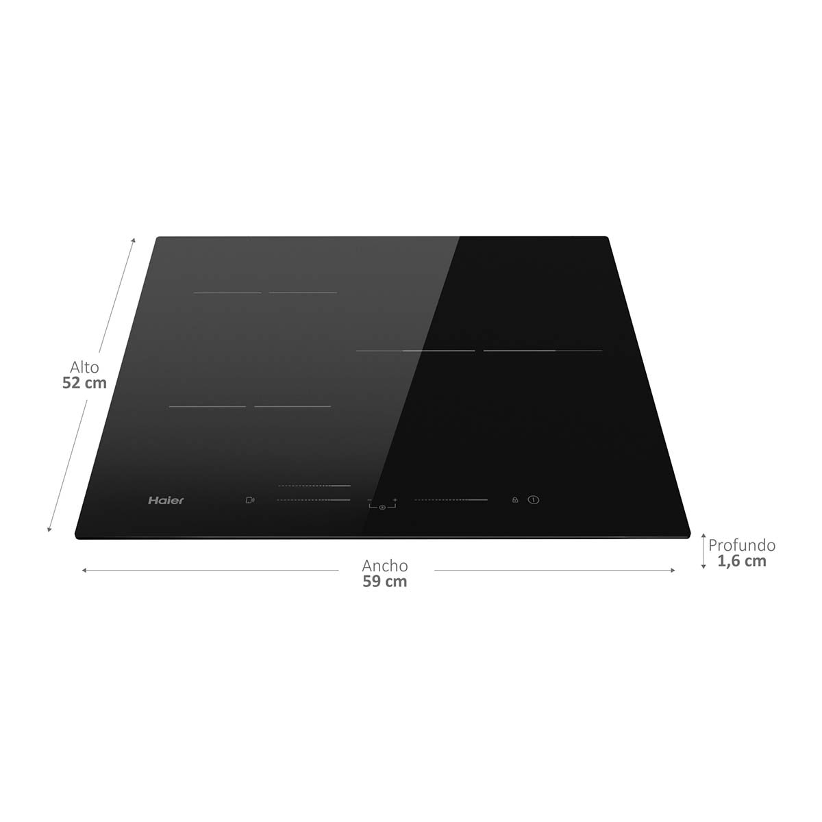 Placa inducción Haier WIFI y 3 zonas Series 2 - HAIDSJ63MC Negro-4