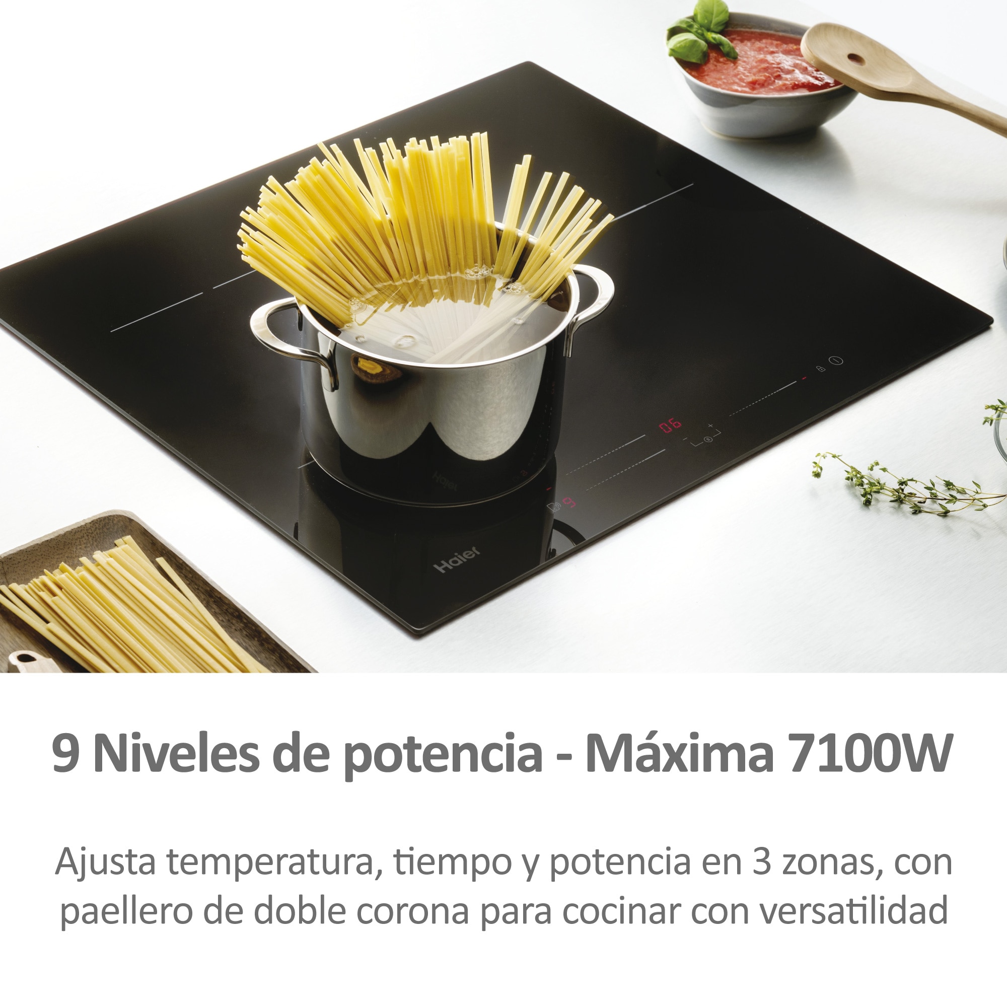 Placa inducción Haier WIFI y 3 zonas Series 2 - HAIDSJ63MC Negro-7