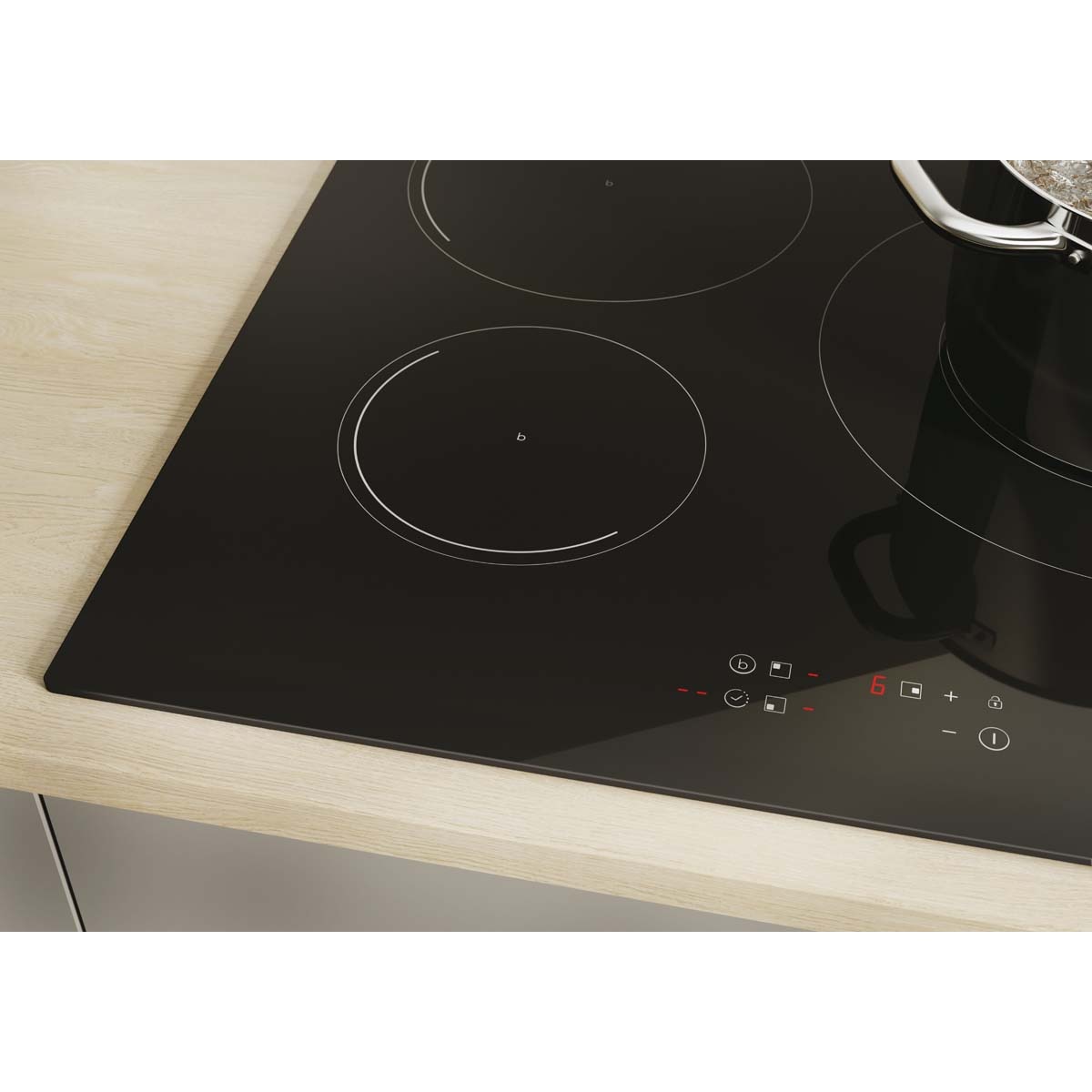 Placa inducción Candy zona de 29 cm - CI633C/E1 Negro-5