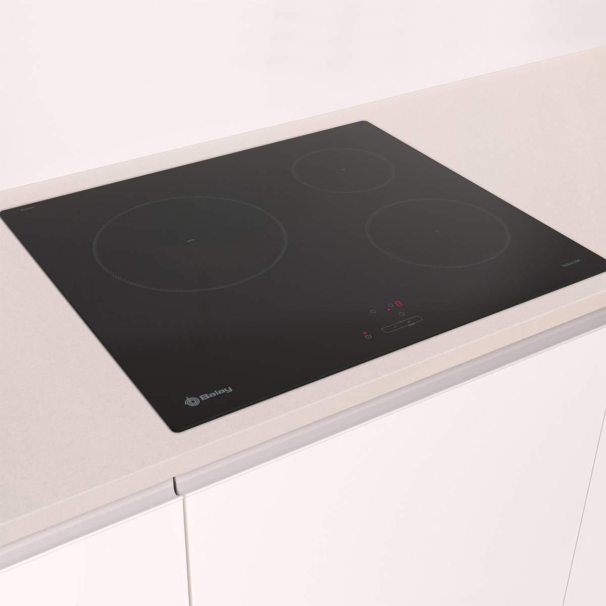 Placa de inducción Balay, 60 cm, Sin marco inoxidable - 3EB864EN Negro-3