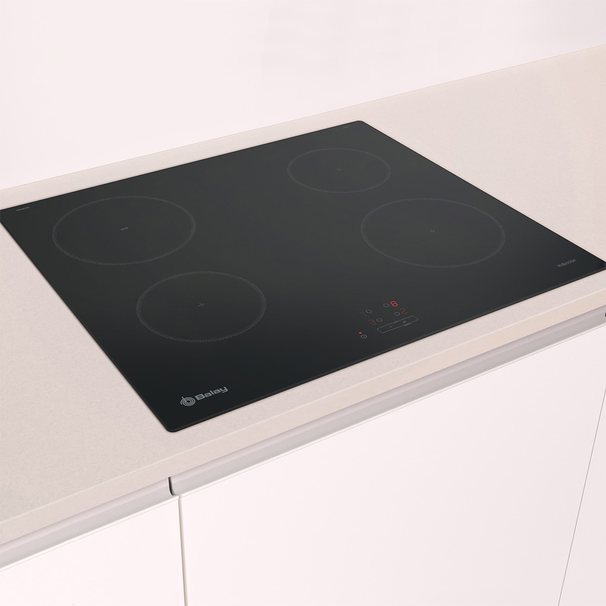 Placa de inducción Balay, 60 cm, Sin marco inoxidable - 3EB861EN Negro-2
