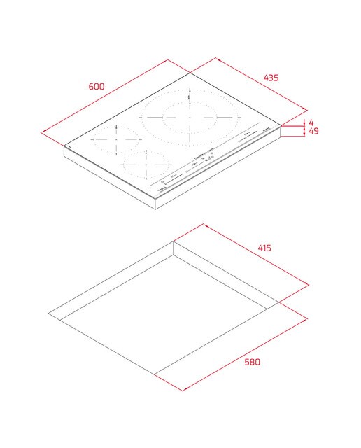 Placa inducción Teka zona paellera de 32 cm - IZC53320 MSP BK Negro-2