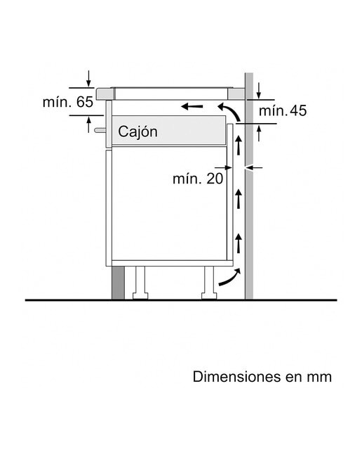 Placa inducción Bosch 3 zonas de cocción - PUJ631BB5E Negro-6