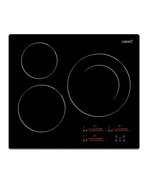 Placa de Indução Cata INSB 6028 BK de 3 Zonas e de 59 cm - Preto Preto-1