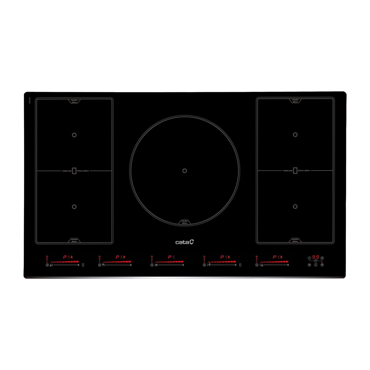 Imagen 0 de Placa de inducción Cata con 5 zonas de cocción - INSB 9012 BK /A