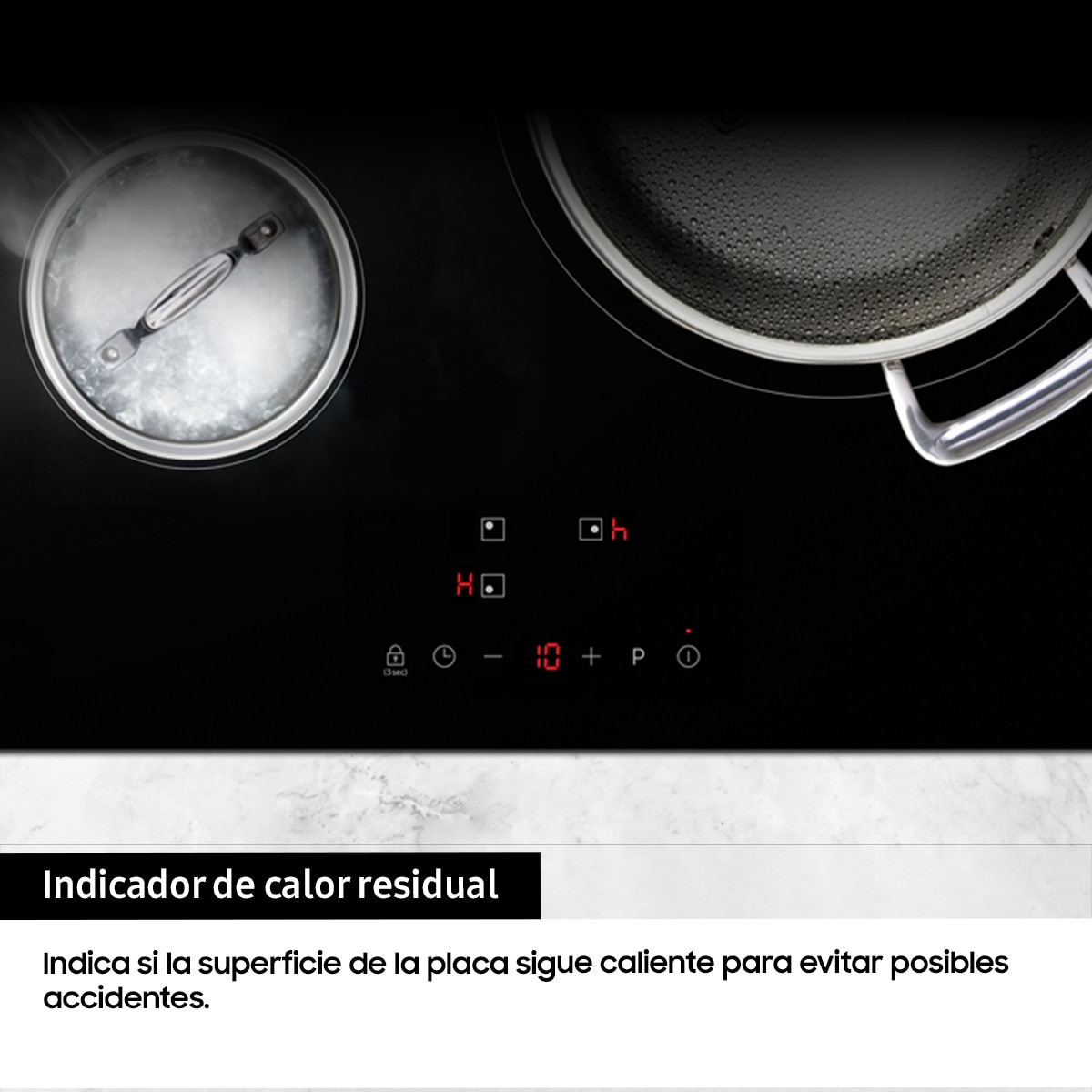 Placa de inducción Samsung con 3 zonas de cocción - NZ63M3NM1BB/UR Negro-7