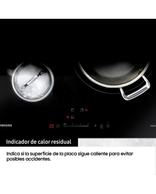 Placa de inducción Samsung con 3 zonas de cocción - NZ63M3NM1BB/UR Negro-12